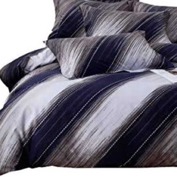NWT Duvet COVER Set QUEEN 3pc Bold striped